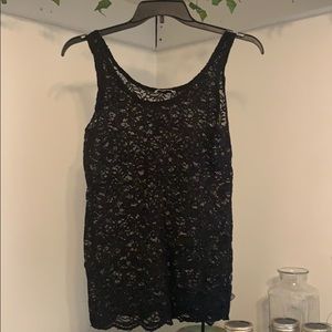 Black lace cami